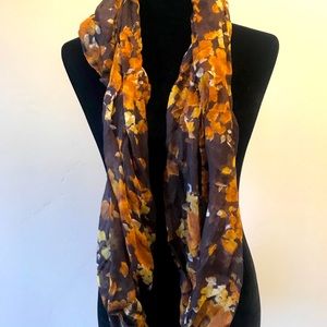 Flower print scarf